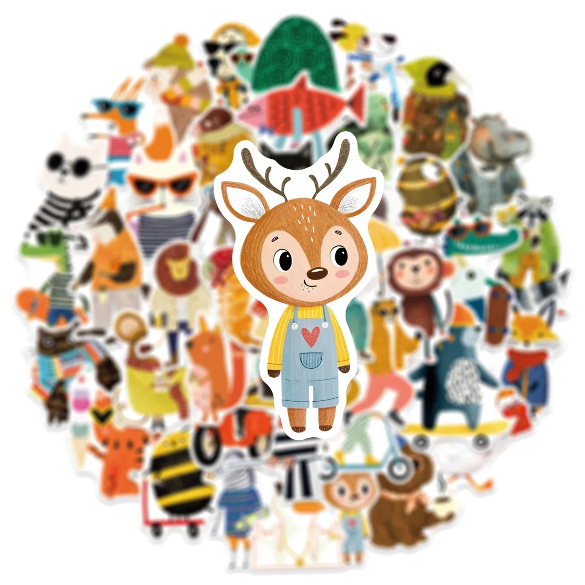 Pegatinas de animales en acuarela impermeables para decorar - imagen 4