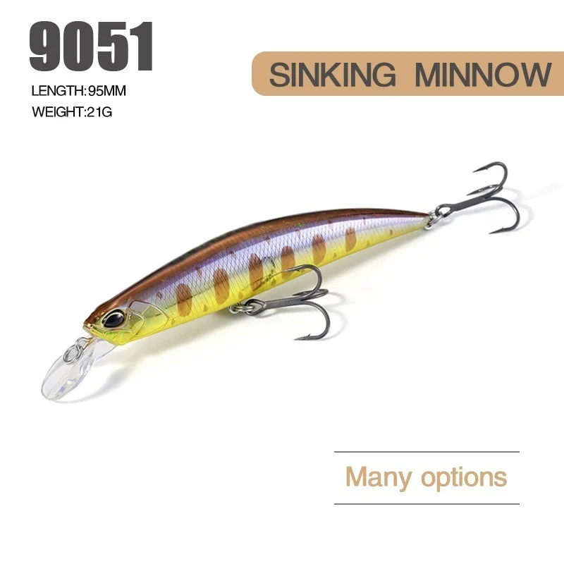 Minnow-Señuelos de Pesca, Swimbait Ice Fish Crankbait, Whopper Plopper Sinking Bass,Deep Diving Lure, Japan Tackle Pesca, 21g, 110mm - imagen 2