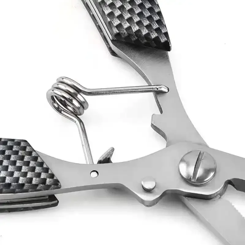 Línea de pesca multifuncional, alicates de pesca con gancho de camuflaje con cuchillo, alicates Lua, alicates de pesca de línea de corte de doble anillo abierto - imagen 5