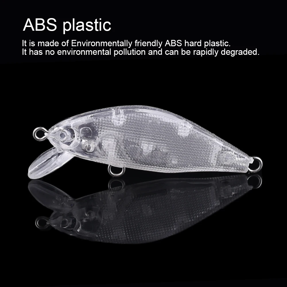 Hanlin-Mini cebo Artificial de plástico duro, aparejos de pesca sin pintar, Wobblers flotantes, 5CM, 3,8G, 10/20 piezas - imagen 5