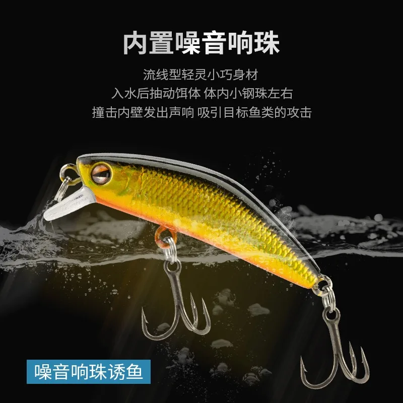 1 Uds 4,5 cm 3g Mini Minnow Señuelos de Pesca Wobblers hundimiento cebo duro de plástico Artificial Crankbait Jerkbait Pesca aparejos de lubina - imagen 3