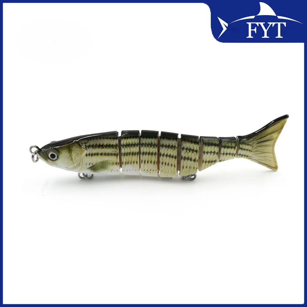 Señuelos de pesca realistas, 8 segmentos, Swimbait, Crankbait, 18cm, 53g, cebo duro con anzuelos artificiales, Wobblers de pesca - imagen 3