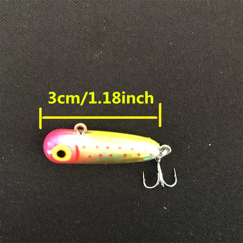 8004 3cm3g1PCS Luretv Mine Lápiz que se hunde con tres ganchos Stream Trout Army Fish Bait - imagen 5
