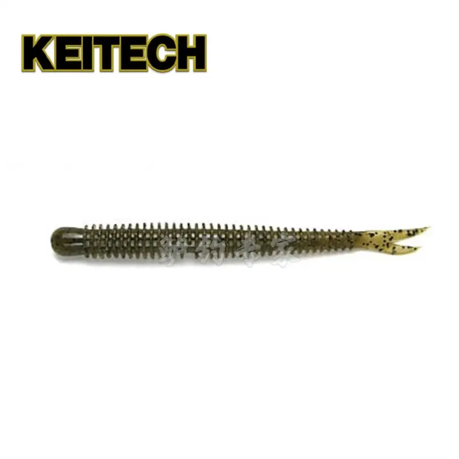 Cebo de señuelo Keitech japonés, pez de cola de horquilla, marca K, 2,5 pulgadas, 3 pulgadas, Ned al revés, cebo negro para lubina - imagen 5
