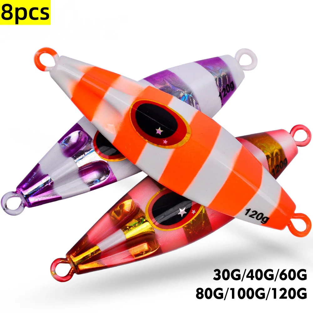 Bee Slow Señuelos metal cuchara hierro jigging agua salada luminosos - imagen 3