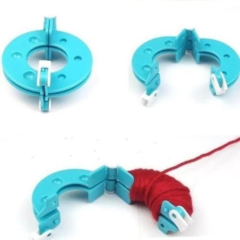 8 Uds. De bolas pelusa 4 tamaños, fabricante pompones, Kit telar para tejer, suministros manualidades DIY niños, herramientas hacer - imagen 5