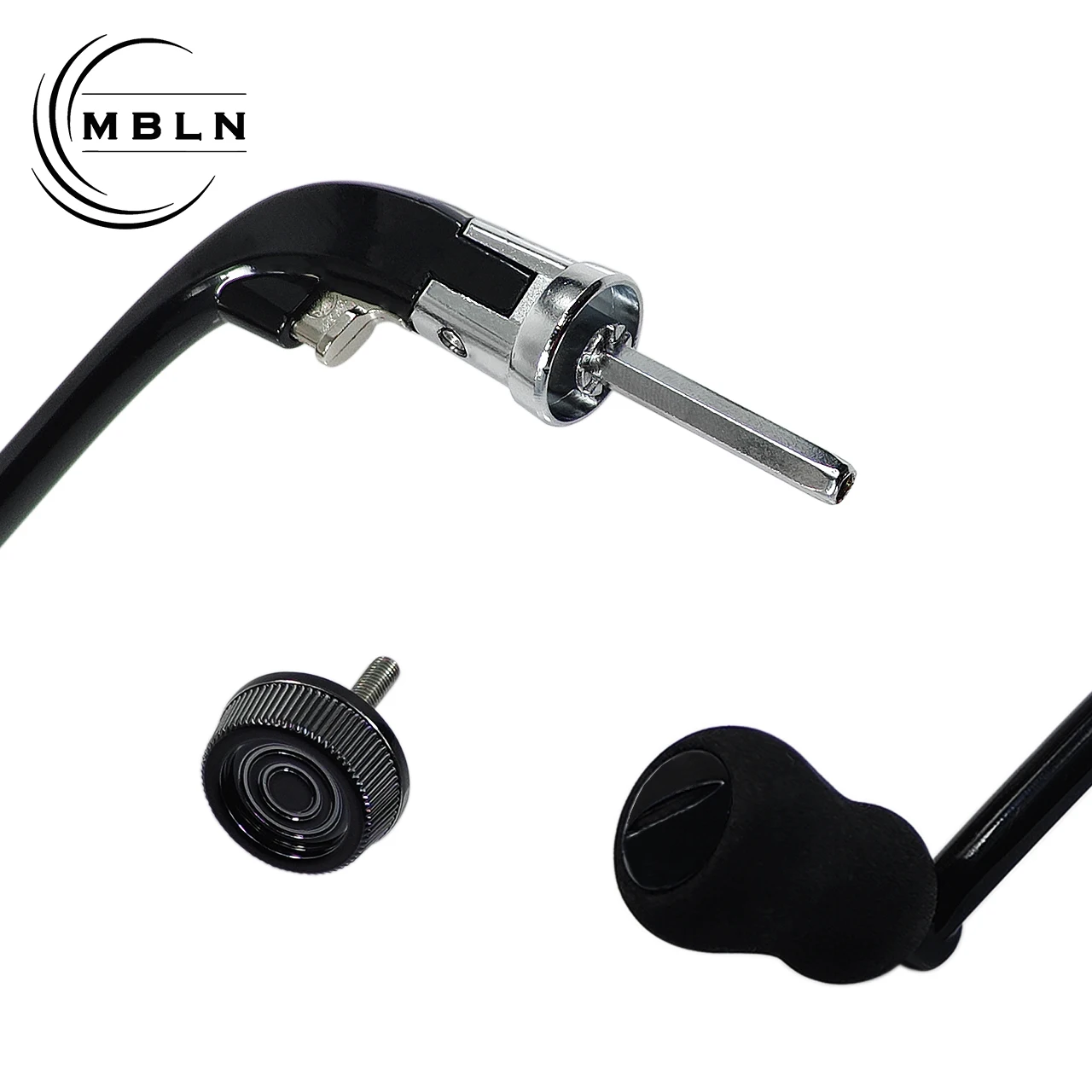Manivela MBLN metálica plegable para carrete de pesca - imagen 2