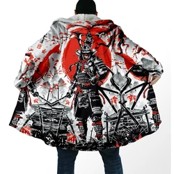 Abrigo de Invierno Unisex con Estampado 3D Samurai Oni y Forro Polar