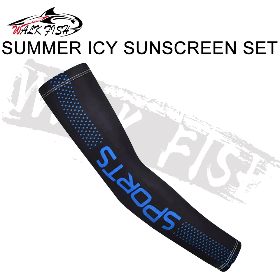 WALK FISH-protector solar multiusos para pesca al aire libre, Bandana de seda de hielo, transpirable, a prueba de polvo, mangas Anti-UV, equipo Unisex - imagen 2