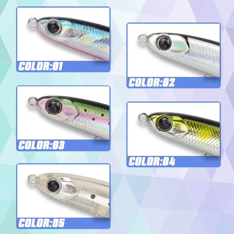 Magic Works-señuelos de pesca duros con lápiz, vibrador que se hunde, Wobblers, 5,8g, 60mm, cebos de pesca artificiales, aparejos de pesca para lubina - imagen 5