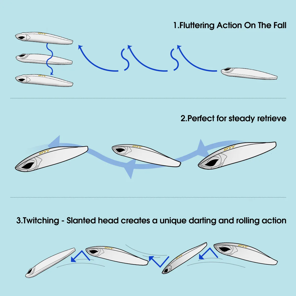 DYY-señuelo de pesca de lápiz Stickbait de aguja, Wobblers de hundimiento, cebo duro Artificial de fundición larga para Lucio, 9cm, 18g - imagen 4