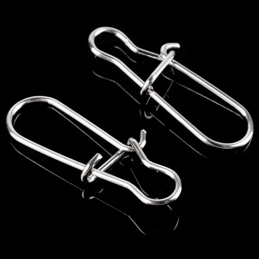 100 unids/lote de ganchos de Pesca de acero inoxidable 000-3 #, barril de Pesca giratorio, señuelo, conector, accesorios, aparejos de Pesca - imagen 4