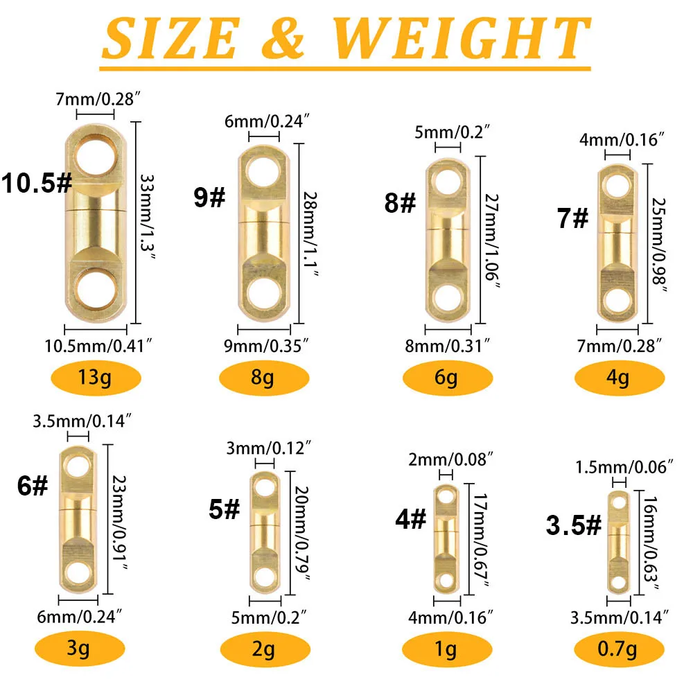 3/5/10/15 Uds. Conector de pesca de cobre, giratorios pesados, agua salada, juego grande, 200-1500LB, giratorios de viento para pesca en el mar y el océano - imagen 2
