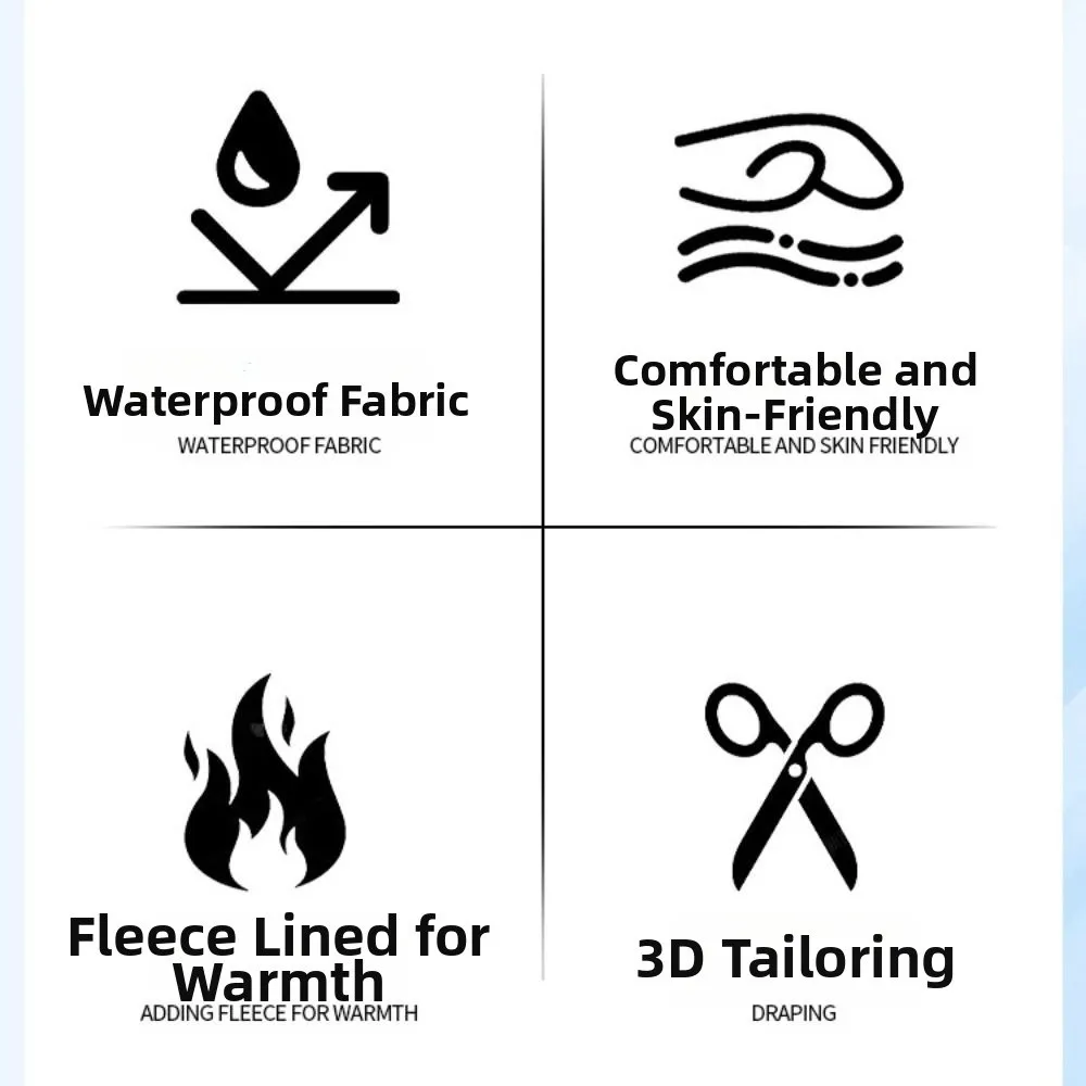 Guantes cálidos para ciclismo de invierno, antideslizantes, a prueba de viento, con dedos completos, térmicos, gruesos, protectores para montar al aire libre - imagen 3