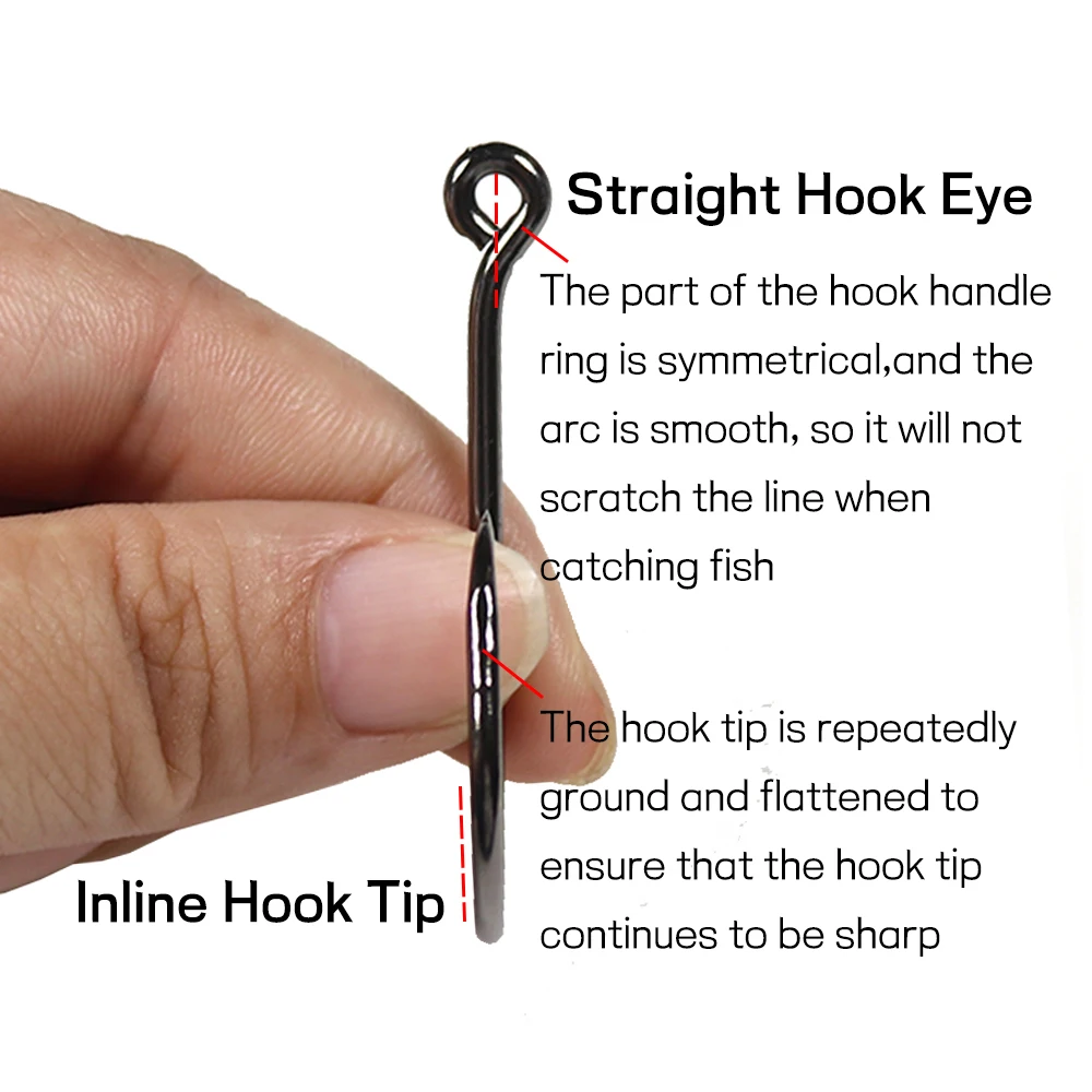 Bimoo 50 Uds anzuelo circular para pesca anzuelo de agua salada de acero rico en carbono 1 1/0 2/0 3/0 4/0 5/0 6/0 7/0 8/0 9/0 10/0 anzuelo de mar - imagen 4