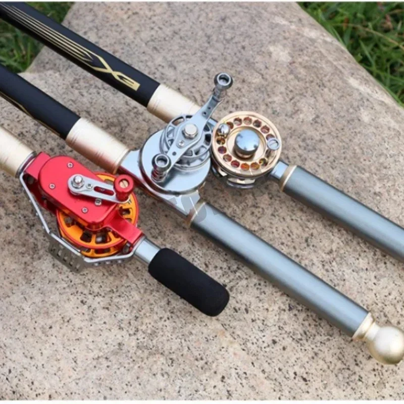 Juego combinado de caña de pescar y carrete huecos de posicionamiento múltiple, Variable, de alto carbono, 3,6-10M, ultraligero, súper duro - imagen 5