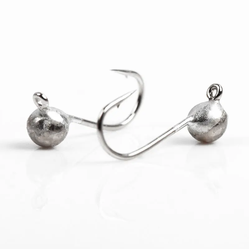 Anzuelo de cabeza de plantilla de hielo de bola, 2,5mm/3mm/4mm/5mm, cabeza de plantilla oscilante, señuelo suave de agua profunda, cabeza de plantilla de pesca de hielo de tungsteno - imagen 4
