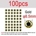 100pcs Gold 8.5mm
