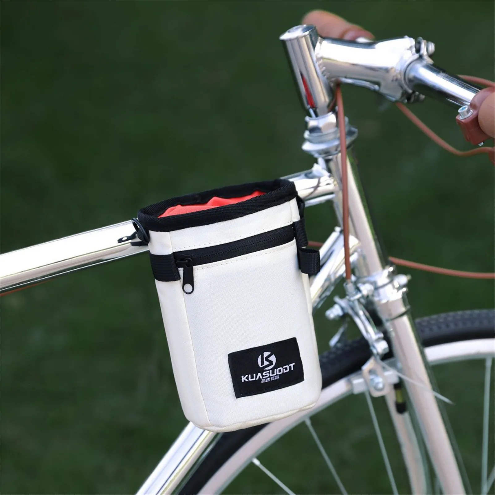 Organizador de botellas de agua para ciclismo, bolsa de botella de agua gruesa portátil para uso en ciclismo, cubierta de taza aislada anticaída, 1 ud. - imagen 5