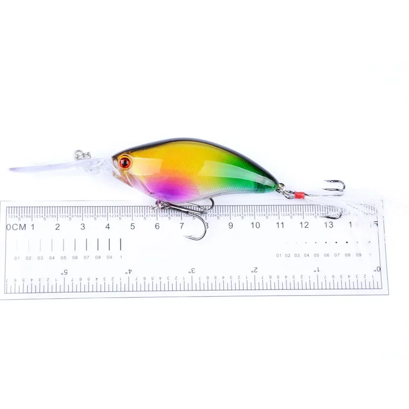 Señuelos de pesca con manivela flotante, 11cm, 18g, buceo profundo, Wobblers, cebo Artificial Isca, anzuelos triples para lubina, aparejos Crankbait, 1 ud.