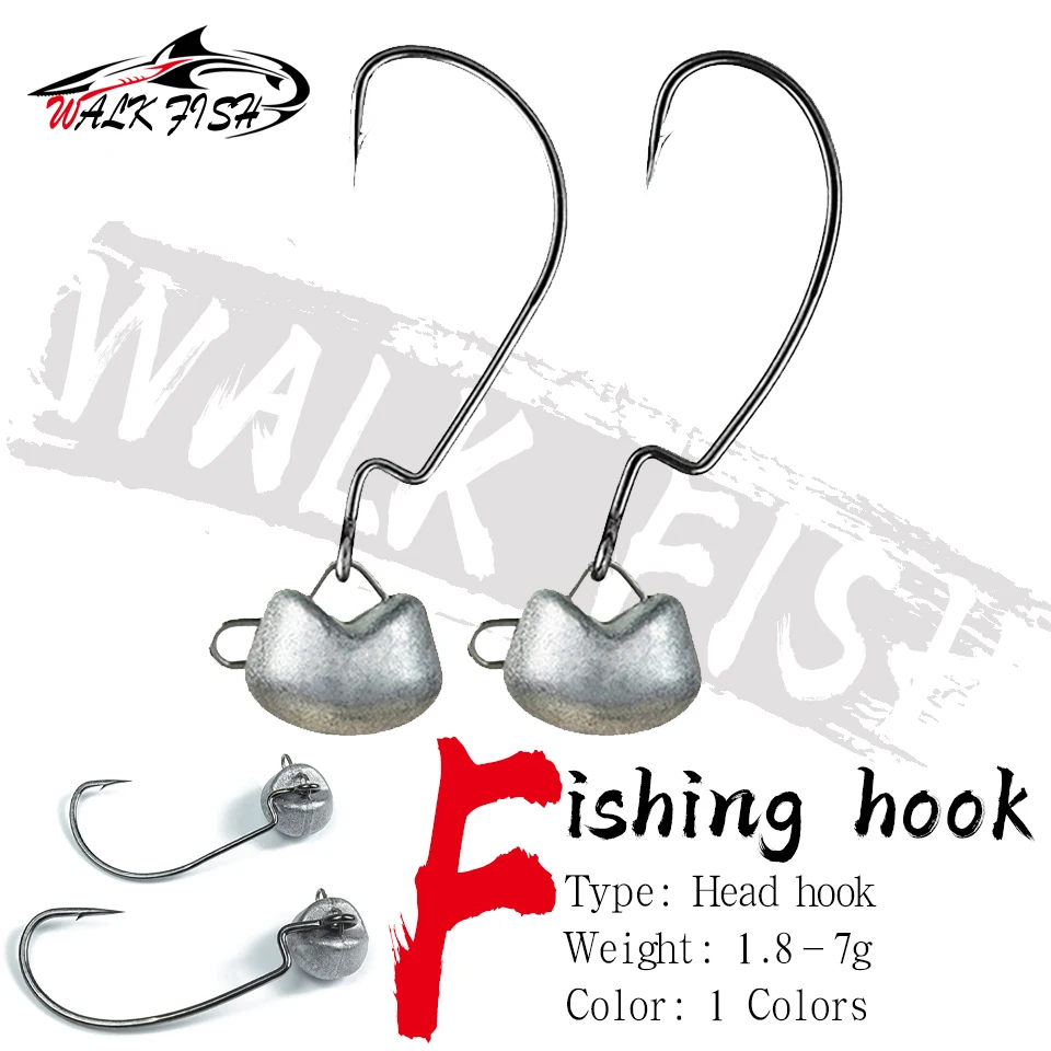 WALK FISH Wobble Ned Rig Jig Head con púas – anzuelo para vinilo - imagen 5