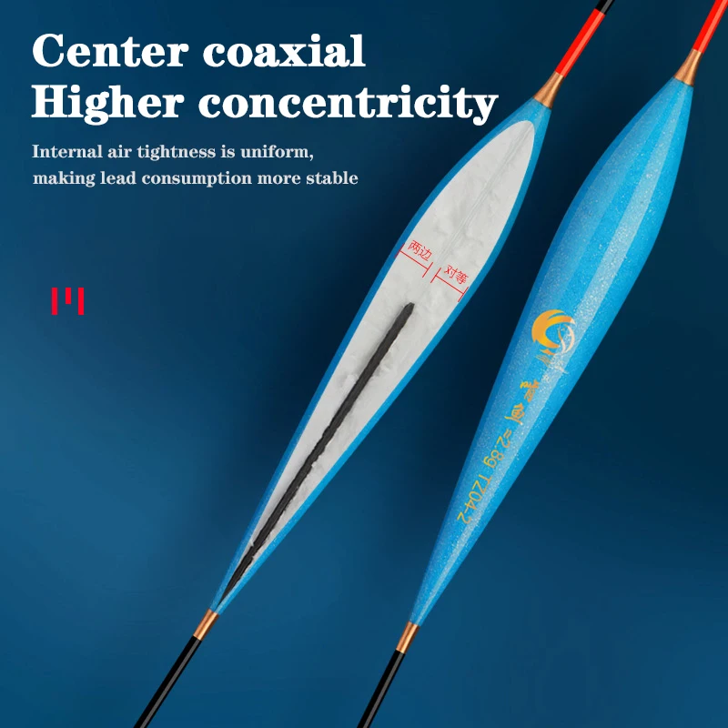 Conjunto de flotador de pesca de 3 piezas, llamativo y atrevido, Nano, alta sensibilidad, Vertical, para exteriores, con accesorios - imagen 3