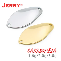 Jerry 50 Uds 1,6g 2g 3g Señuelos de Pesca sin pintar latón en blanco Micro área Yrout cucharas Pesca parpadeantes brillos