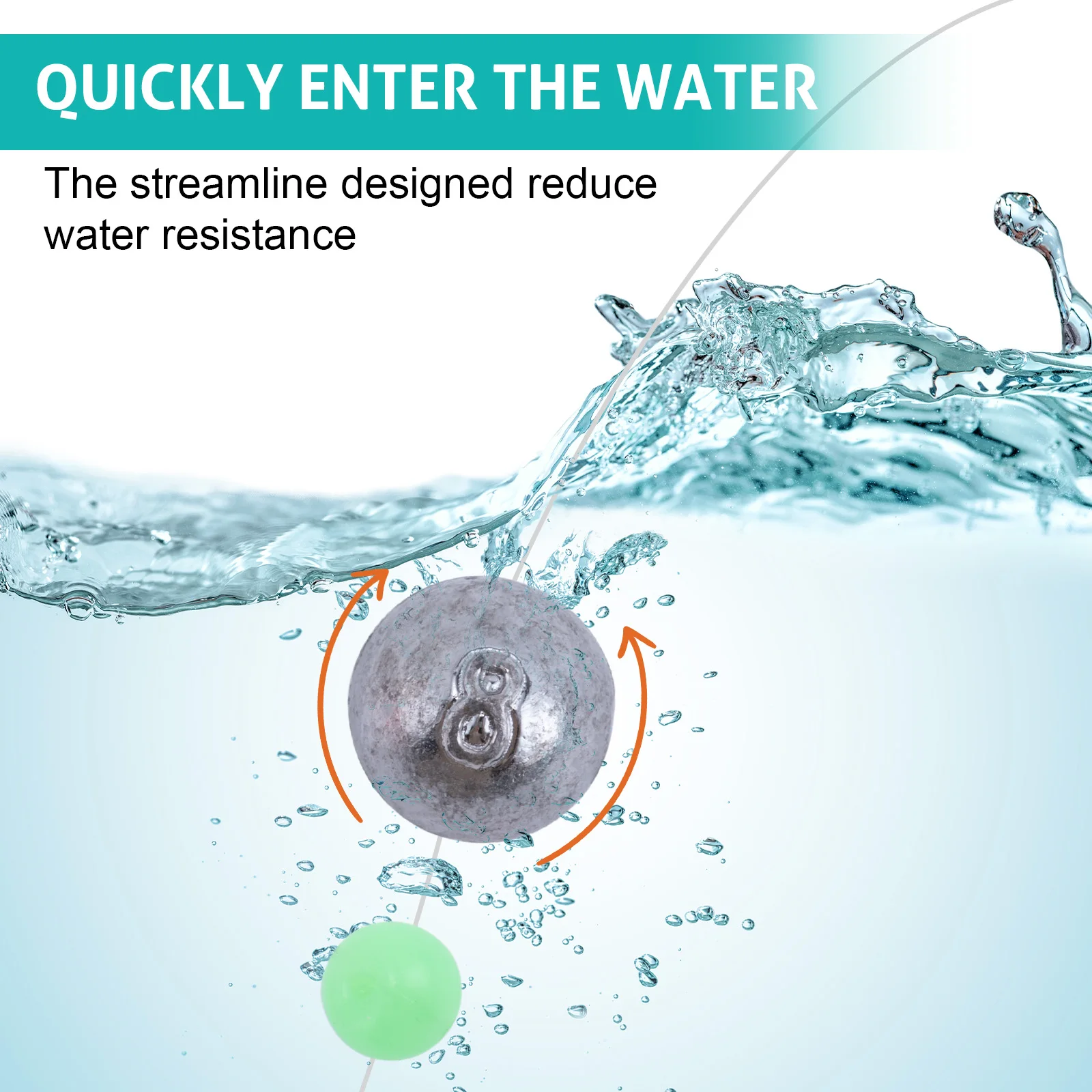 Goture-plombos de bola redonda para pesca, con caja de almacenamiento, Kit de pesas de tiro directo de 3 tamaños, plomos de plomo para huevos para agua dulce y salada - imagen 3