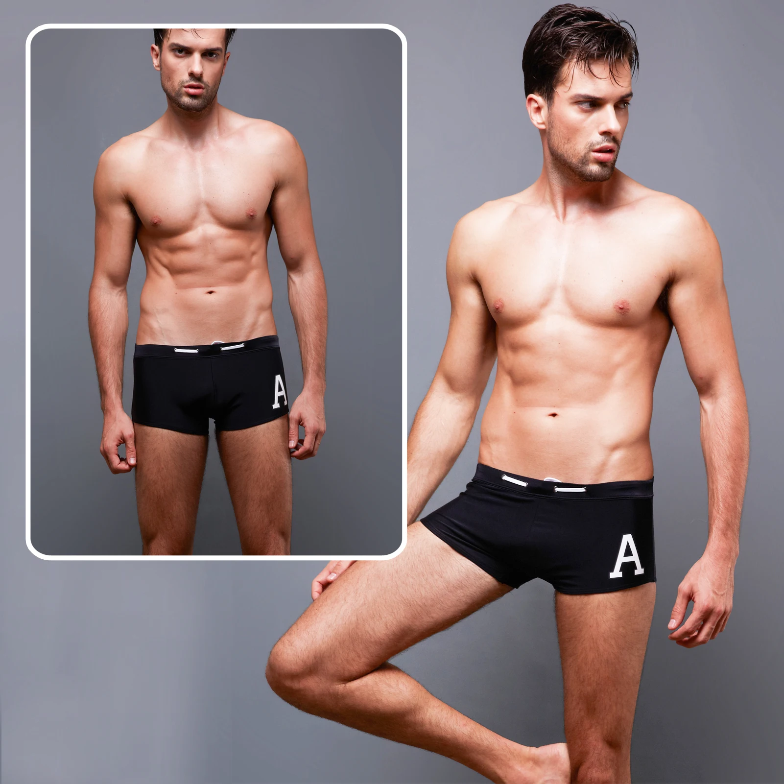 Boxer bañador pierna cuadrada hombre secado rápido para playa y surf - imagen 4