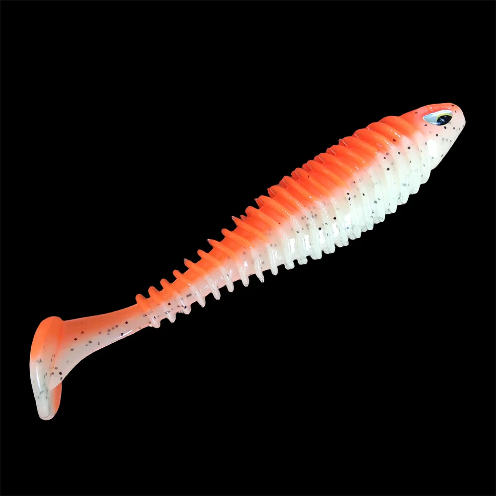 Swolfy-SEÑUELOS blandos para Pesca de 20 piezas, aparejos de Pesca isca shad, swimbaits blandos, cebos de Pesca con mosca, cebo de silicona, 9cm, 4,5g - imagen 3