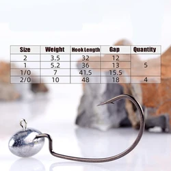 BKK Hammer 9003CD anzuelos de gusano con cabeza de anzuelo con punta de gancho afilada y revestimiento suave en 3,5g 7g 10g para cebos blandos de lubina aparejos de pesca