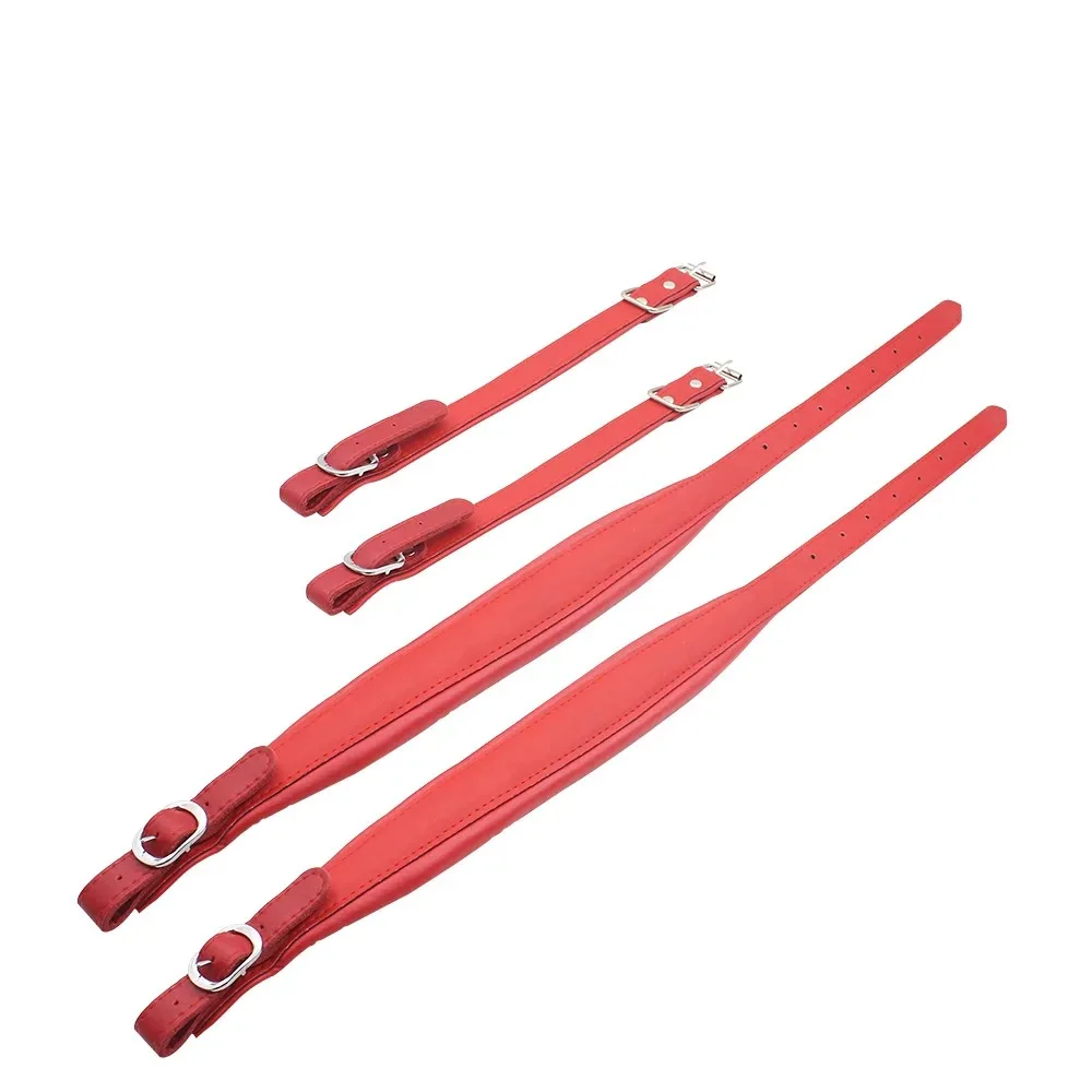 Correas de hombro de acordeón de cuero PU, correa ajustable, cómodas, ajustables, resistentes al desgaste, negro/blanco - imagen 3