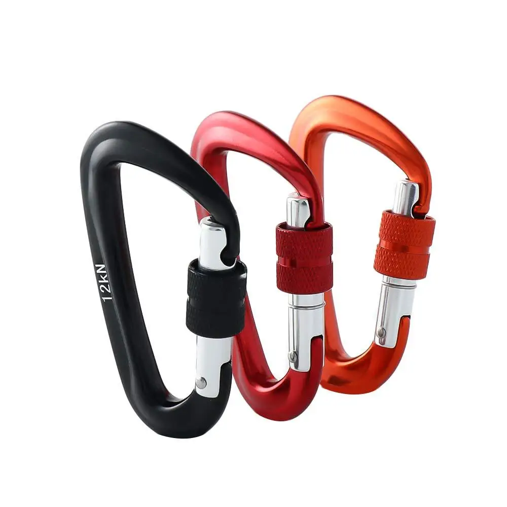 Cerradura de seguridad para exteriores, accesorio de equipo de protección, hebillas colgantes, hebilla de montañismo, gancho, mosquetón de escalada - imagen 3