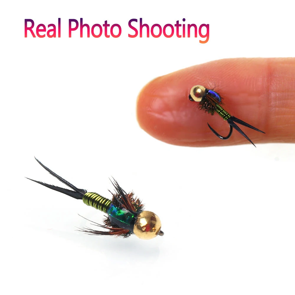 Bimoo 4 piezas # 16 plantilla sin púas cobre John Fly alambre de cobre costilla hundimiento rápido húmedo Euro Perdigon Ninfa mosca trucha Grayling señuelo de pesca - imagen 4