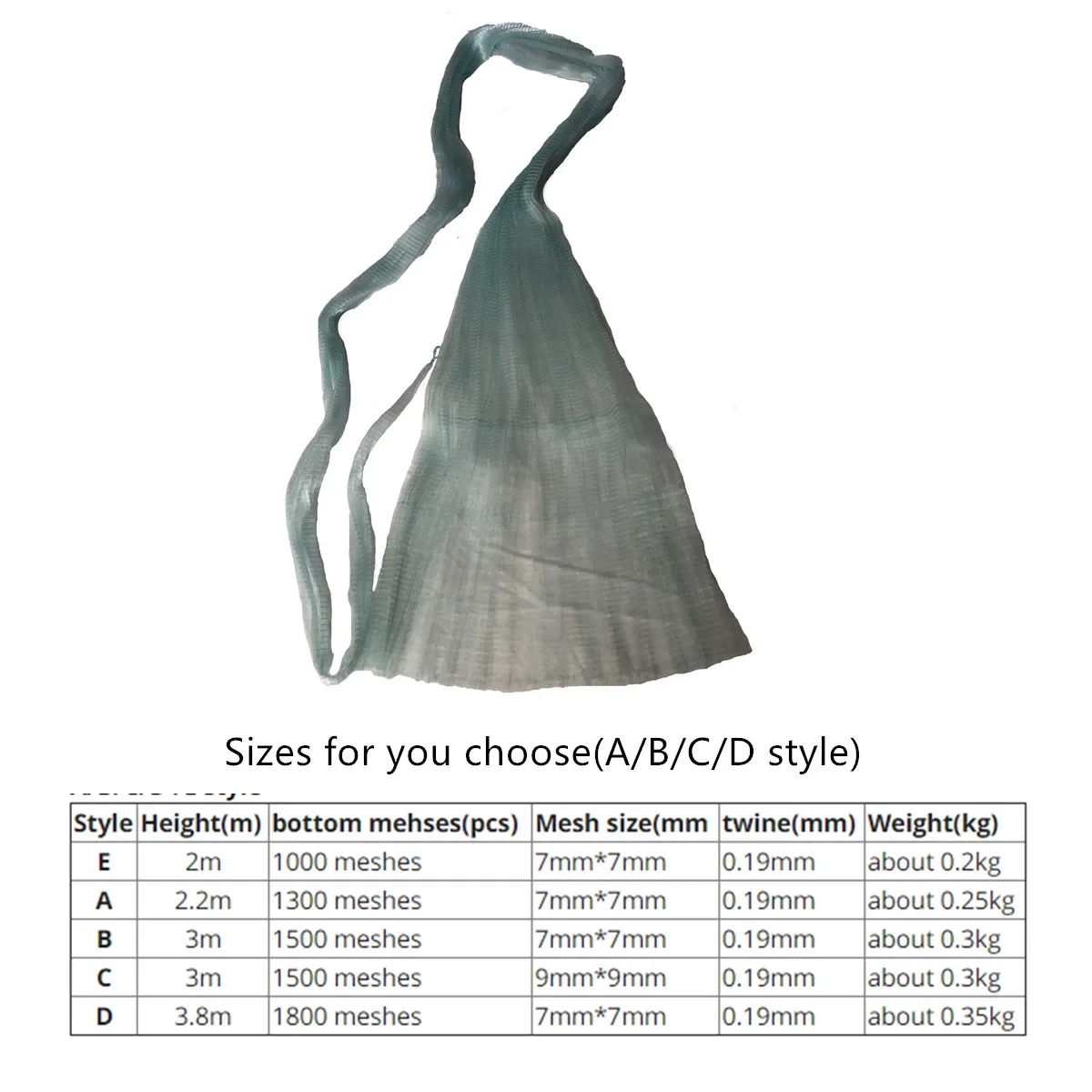 Red fundida semiacabada para pesca monofilamento de nailon malla para fFshing de 7mm-9mm, accesorios de pesca chinos para exteriores - imagen 3