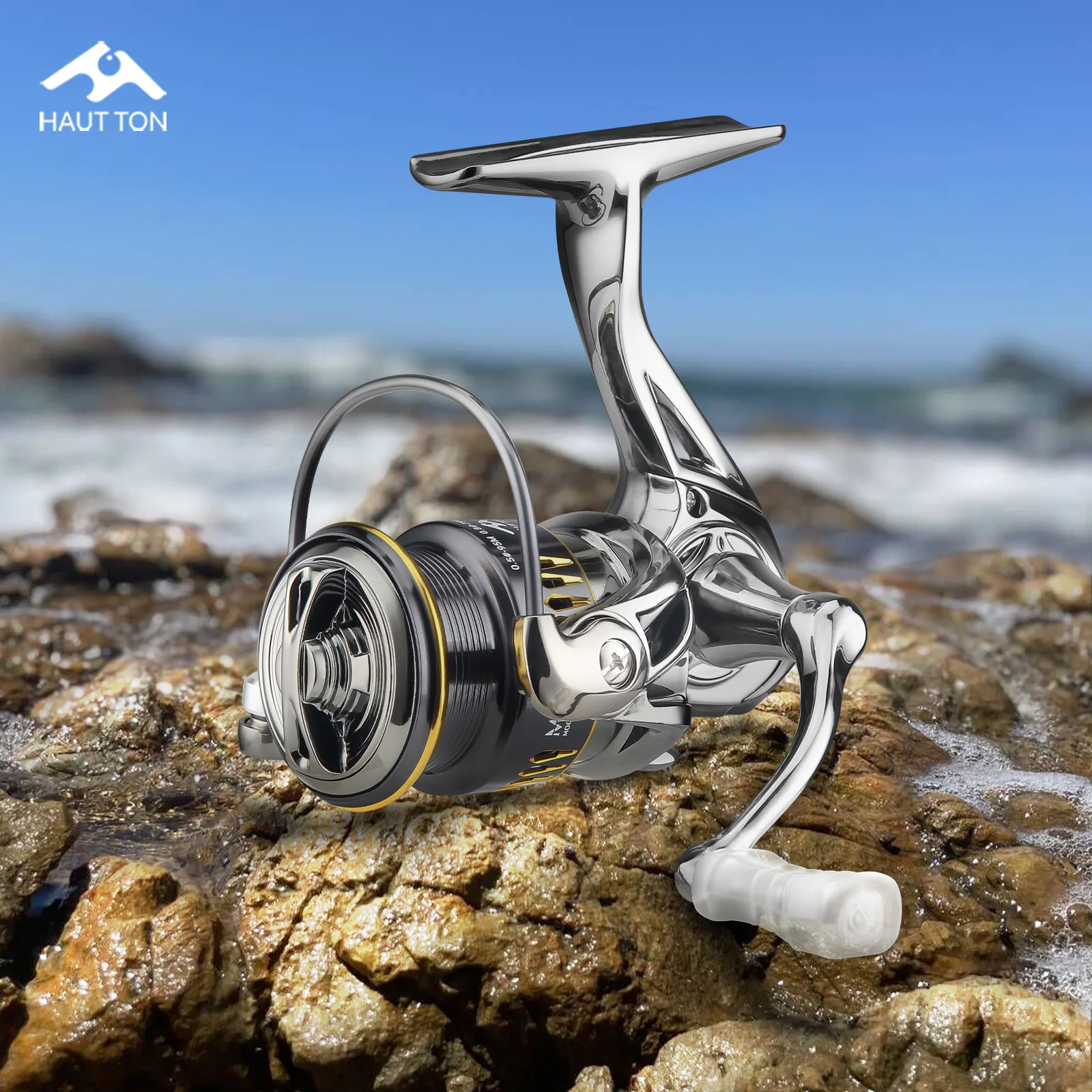 Carrete de pesca giratorio ultraligero de 159G, 3 + 1 BB, ligero y duradero, Ideal para pesca en hielo de agua dulce y salada al aire libre - imagen 4