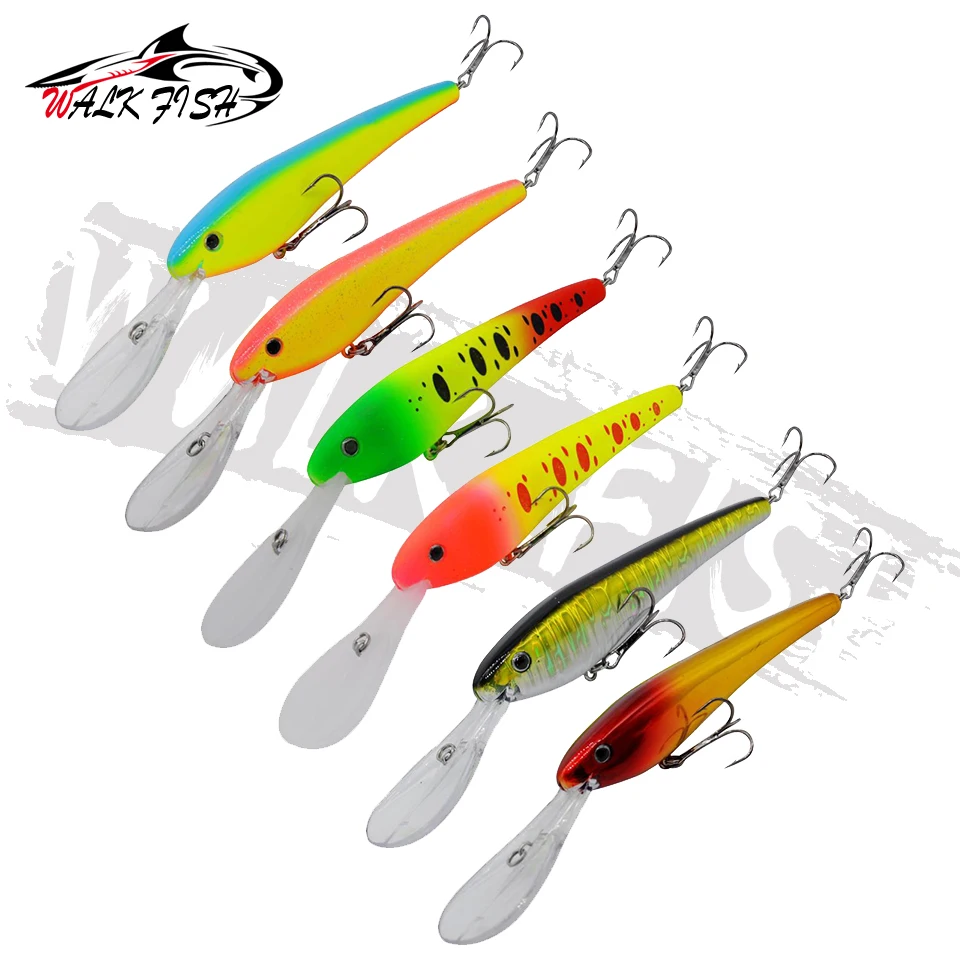 WALK FISH-señuelo de pesca de pececillos, cebo Artificial duro de fundición larga, Wobblers de pesca de Lucio, carpa, Crankbaits, aparejos de pesca, 1 piezas - imagen 3