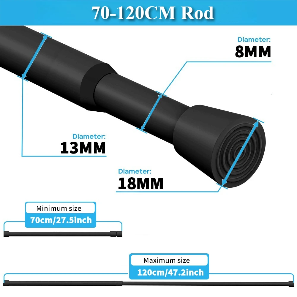 Black 70-120CM Rod