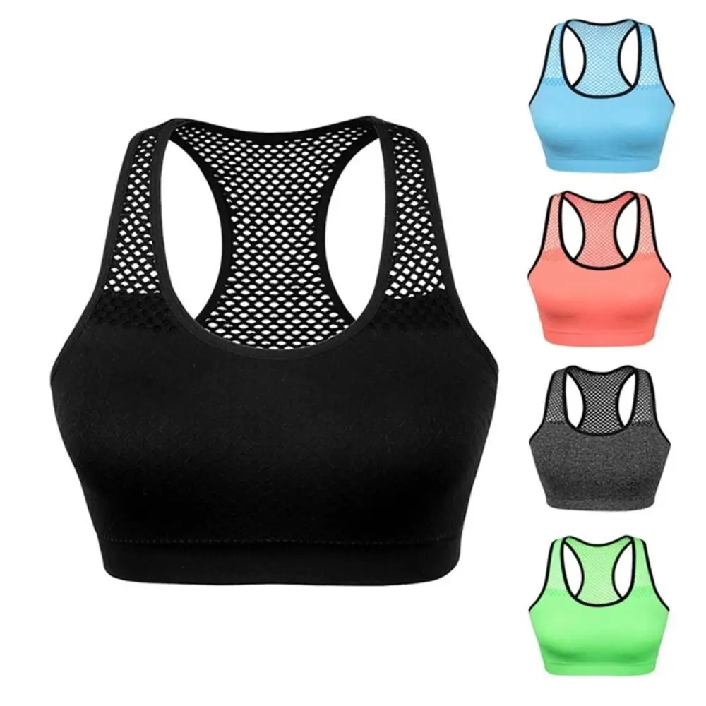 Ropa interior deportiva para mujer, sujetador activo a prueba de golpes, transpirable, de secado rápido, Top calado cómodo para Yoga, chaleco para Yoga - imagen 3