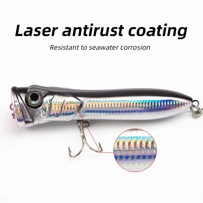 Señuelo de pez grande de 180mm, cebo duro Artificial con ojo 3D, aparejos de pesca para lubina, depredador de agua salada, equipo de pesca, uso multisuperficie - imagen 3