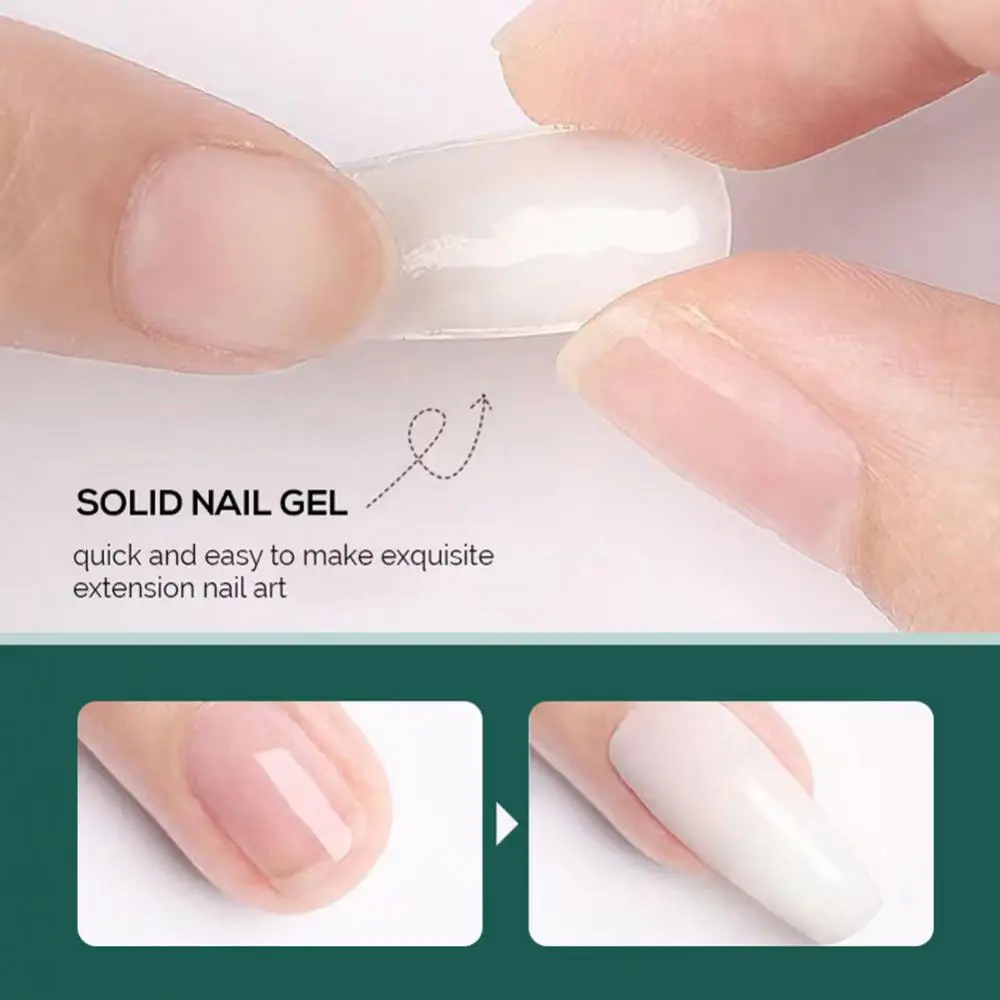 Gel de uñas transparente para extensión rápida, 6 colores, accesorios para uñas, función dura, Gel sólido para puntas de uñas - imagen 3