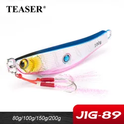 Teaser J89 Metal Jig Shore Casting – Plano curvo sardina hundimiento