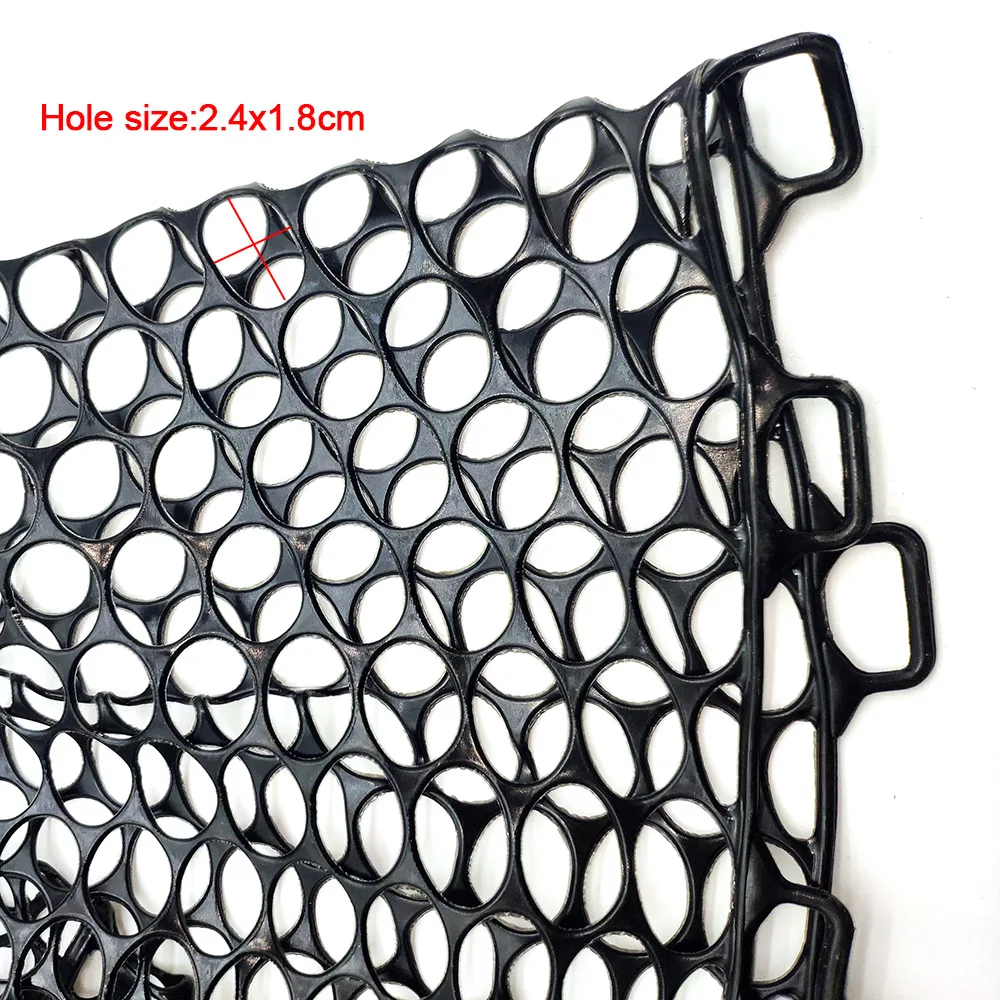 Red de goma pequeña para pesca al aire libre, accesorio de mano, 32cm de profundidad, color negro, sin anillo - imagen 5