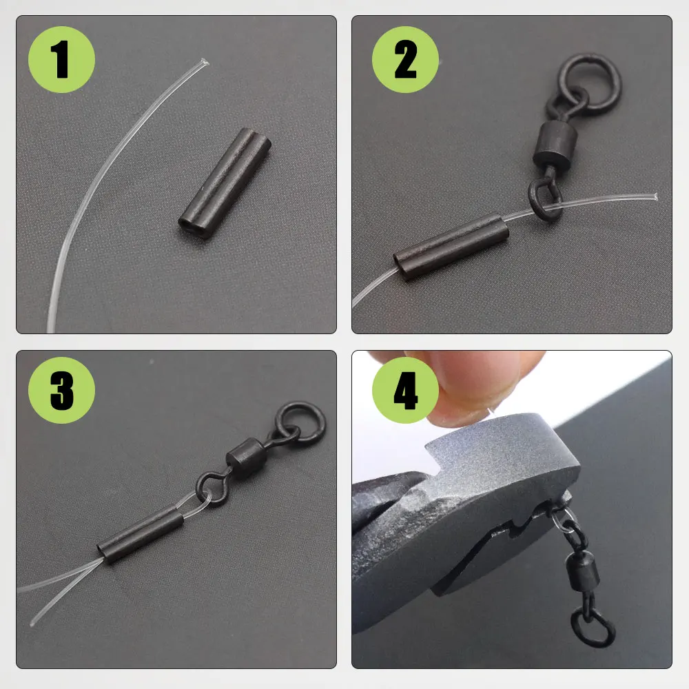 Tubo Crimpado de Fluorocarbono para Chod Rig Carpfishing - imagen 2