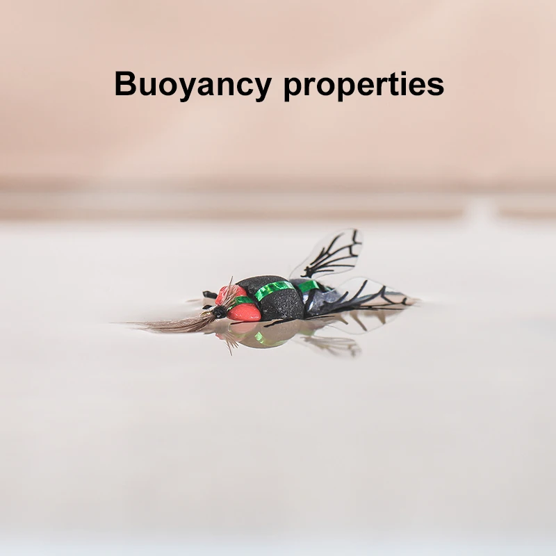 Anzuelo de mosca de abeja biónica 3D, gancho de pesca de 2 piezas, cebo de flotabilidad, equipo de pesca - imagen 3
