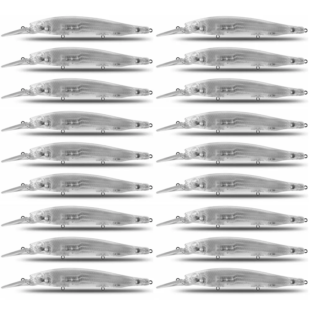 Cf Lure-Cebo transparente sin pintar ABS, cebo en blanco, 155mm, 20,5g, Minnow Now-05 #, bola de acero, cebo de lubina de transferencia por gravedad - imagen 2