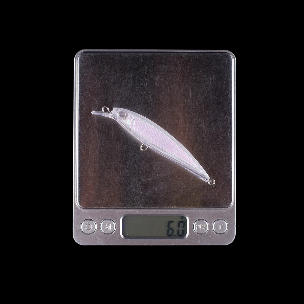 Hanlin-SEÑUELOS DE PESCA DE pececillos sin pintar, cebos artificiales de plástico duro en blanco, aparejos interiores holográficos flotantes, 9CM, 6G, 10/20 piezas - imagen 3