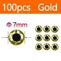 Gold 100pcs 7mm