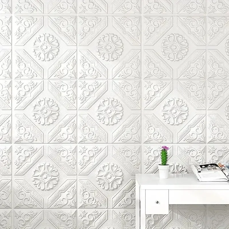 Pegatinas de pared autoadhesivas a prueba de humedad, impermeables, para techo, baño, decoración anticolisión, pegatinas de pared 3D - imagen 2