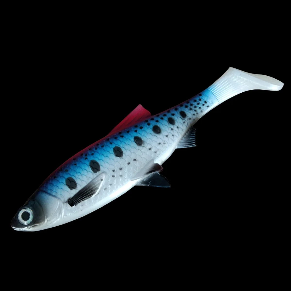 Swolfy-señuelo de cola en T de dos colores, cebo suave de cola de paleta, Wobbler, cebo de silicona para lubina, 4 piezas, 15cm, 34g - imagen 2